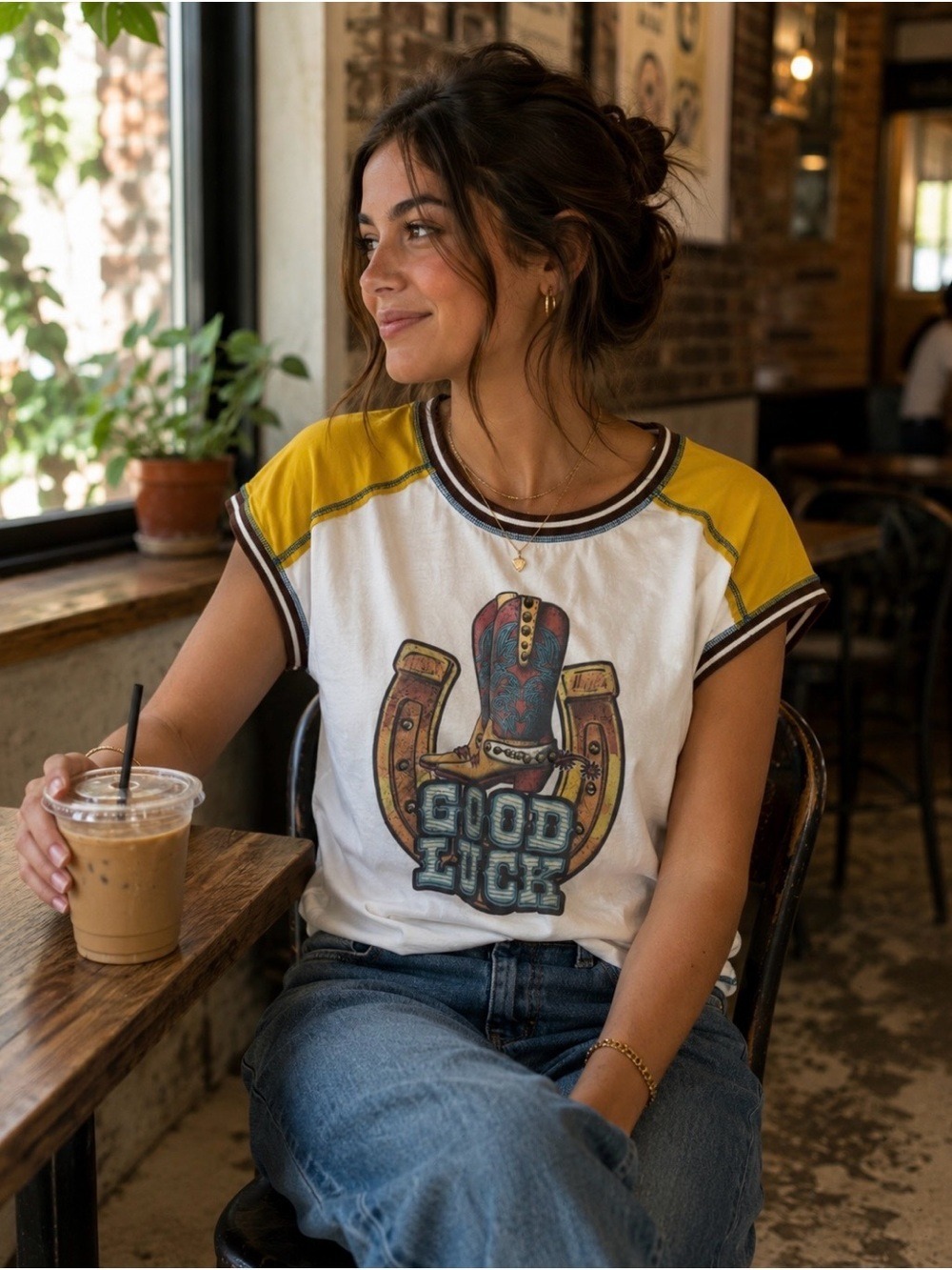 Delila Texas Good Luck GraphicTee NWT